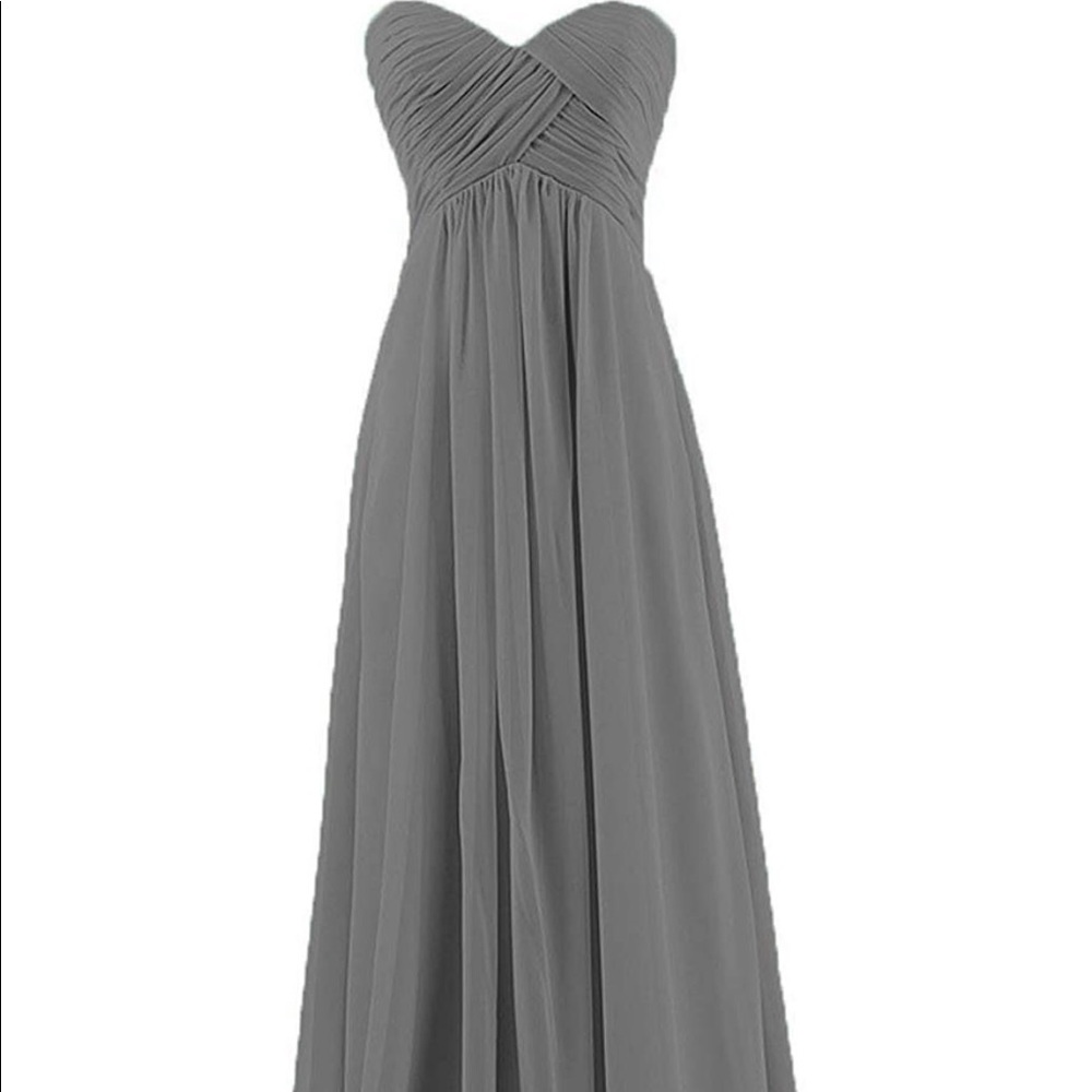 Gray Bridesmaid/Formal Dress